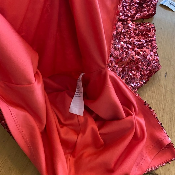 Donna Morgan Women’s Pink Sequin Maggie Halter Midi Dress Sleeveless New size 8 - Picture 16 of 16